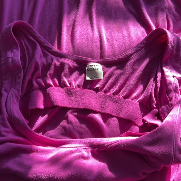 Long Bra Dress/Night Gown by SOMA Size L Made of Rayon & Spandex Washable Lovely - Picture 6 of 10